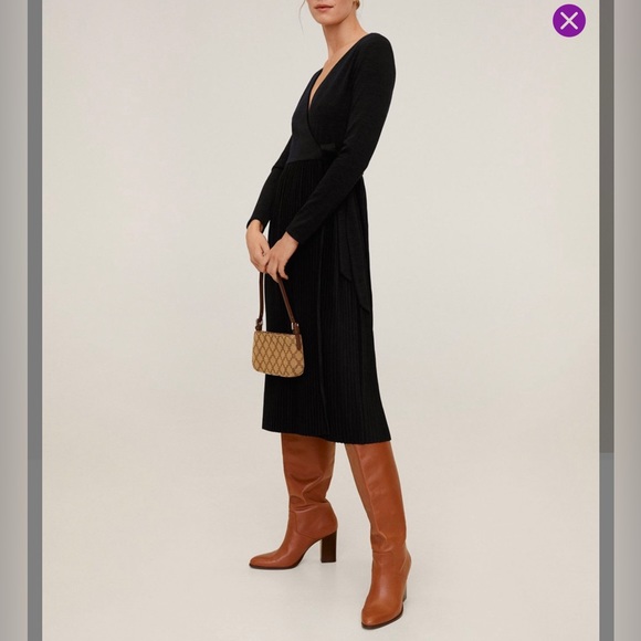 Mango black wrap dress - Picture 2 of 8